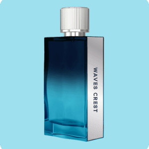 Waves Crest from signature by cybele 100ml side view on a blue background