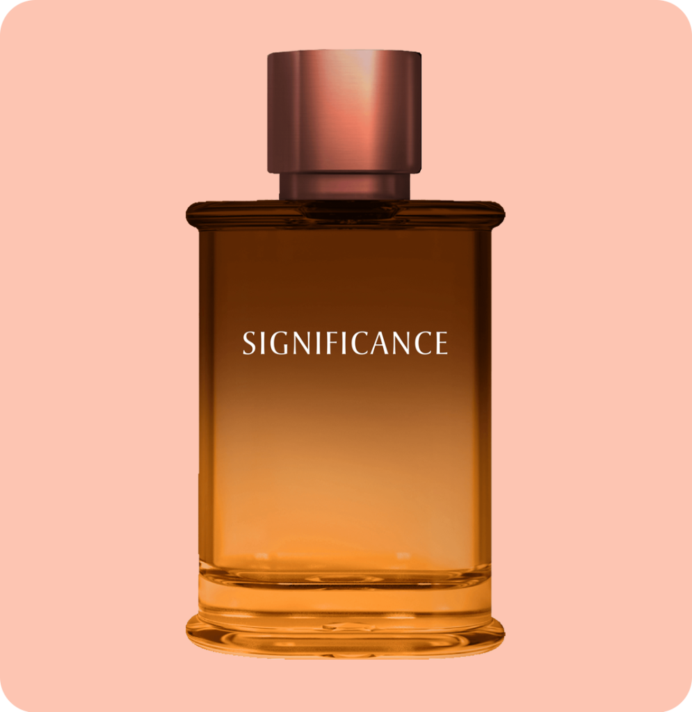 Significance eau de parfum 100ml from signature by cybele on a pink background