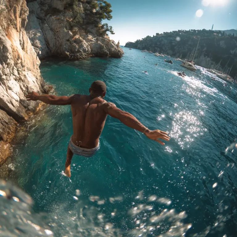 adventures jumping into sea