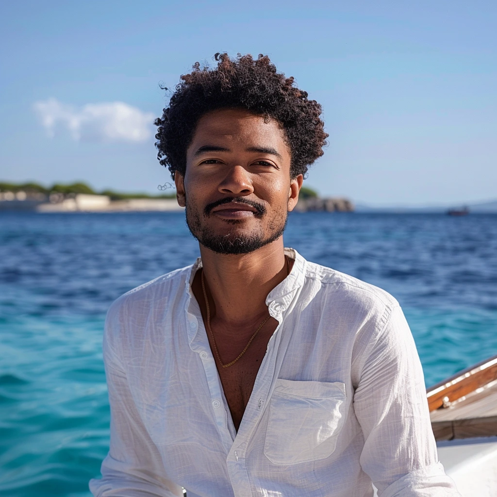 a man looking fresh and energised