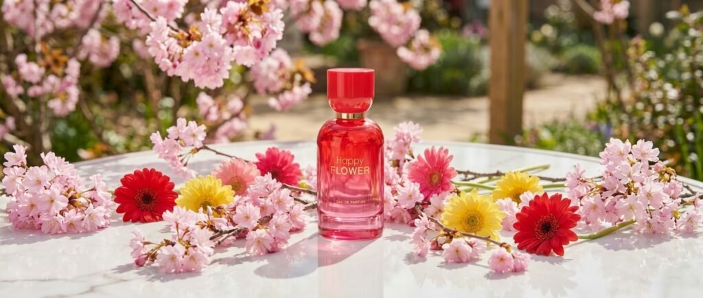 happy flower perfume post banner